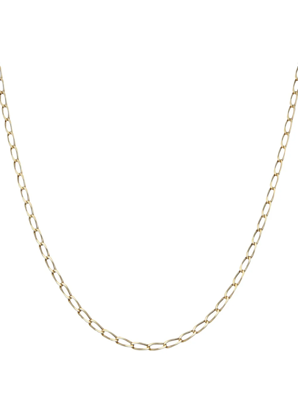 William May 9ct Yellow Gold 19" Open Oval Curb Link Chain Necklace