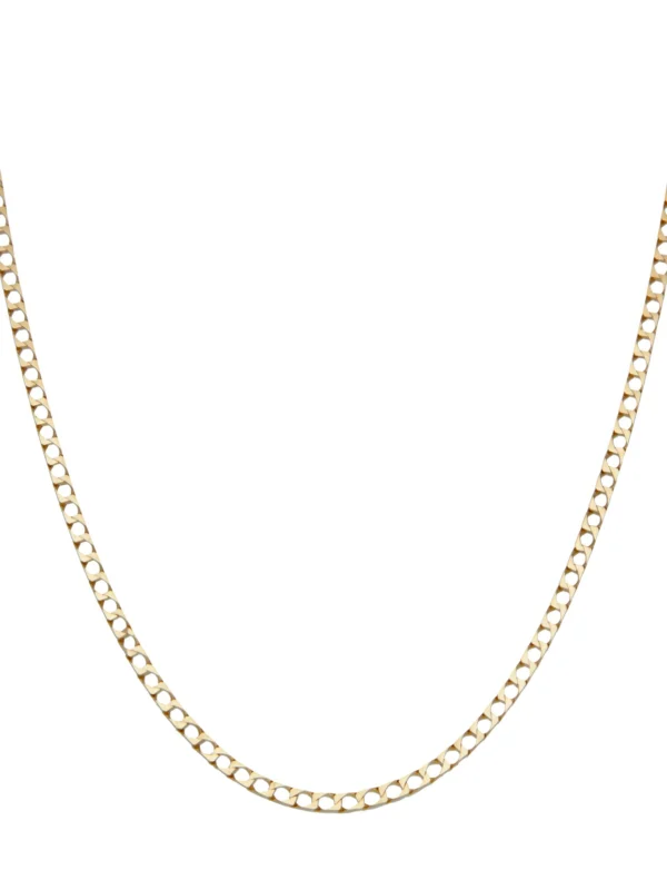 William May 9ct Yellow Gold 19" Square Curb Chain Necklace