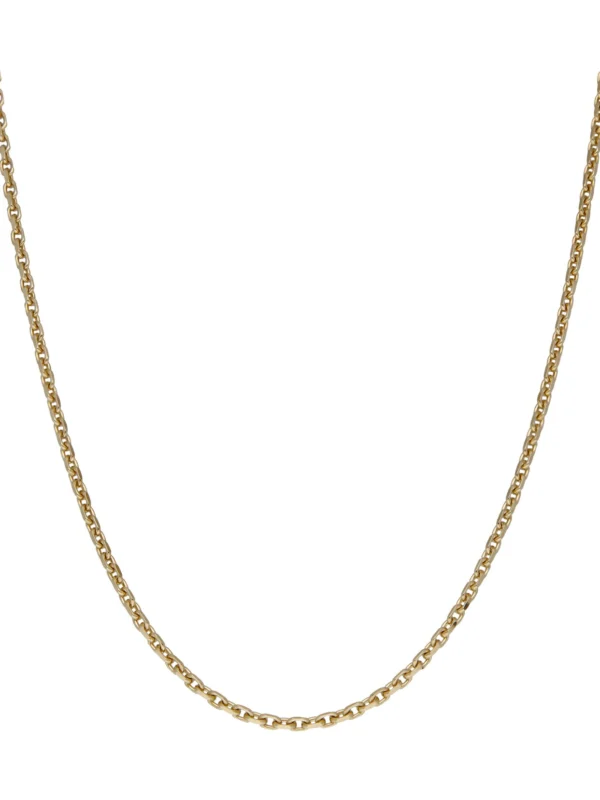 William May 9ct Yellow Gold 20" Diamond-Cut Belcher Chain Necklace