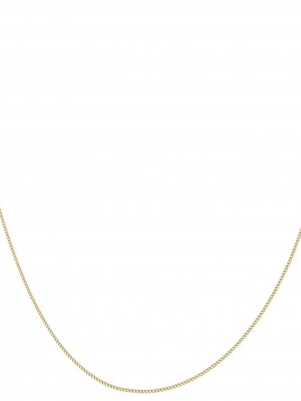 William May 9ct Yellow Gold 20" Diamond-Cut Curb Link Chain Necklace