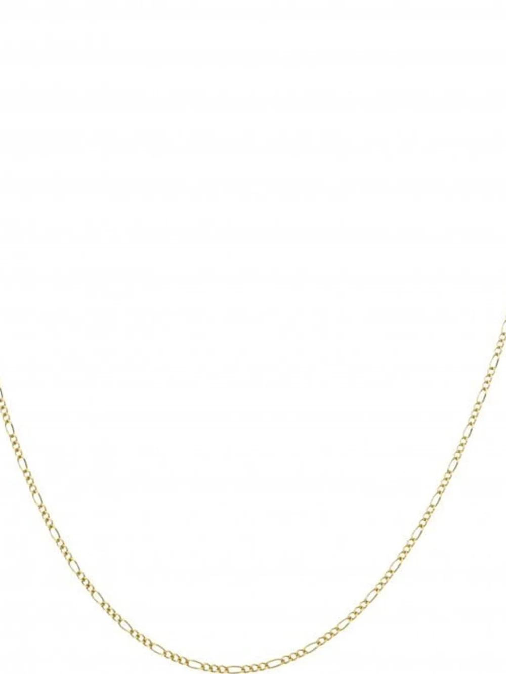 William May 9ct Yellow Gold 20" Diamond-Cut Figaro Chain Necklace