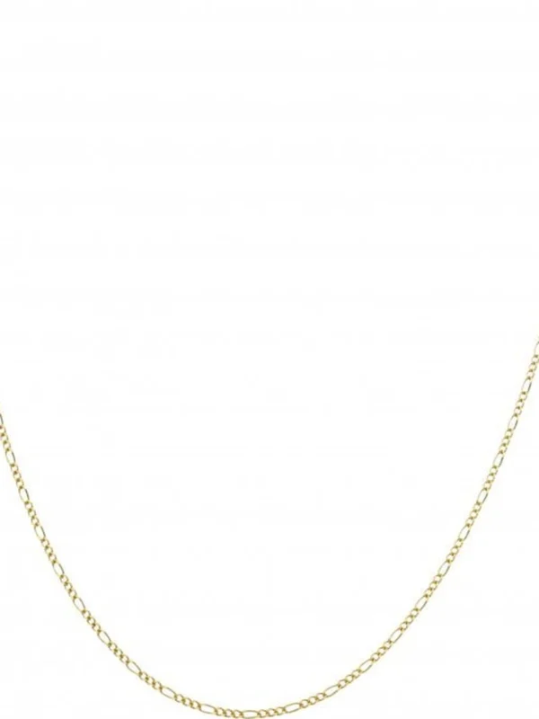 William May 9ct Yellow Gold 20" Diamond-Cut Figaro Chain Necklace