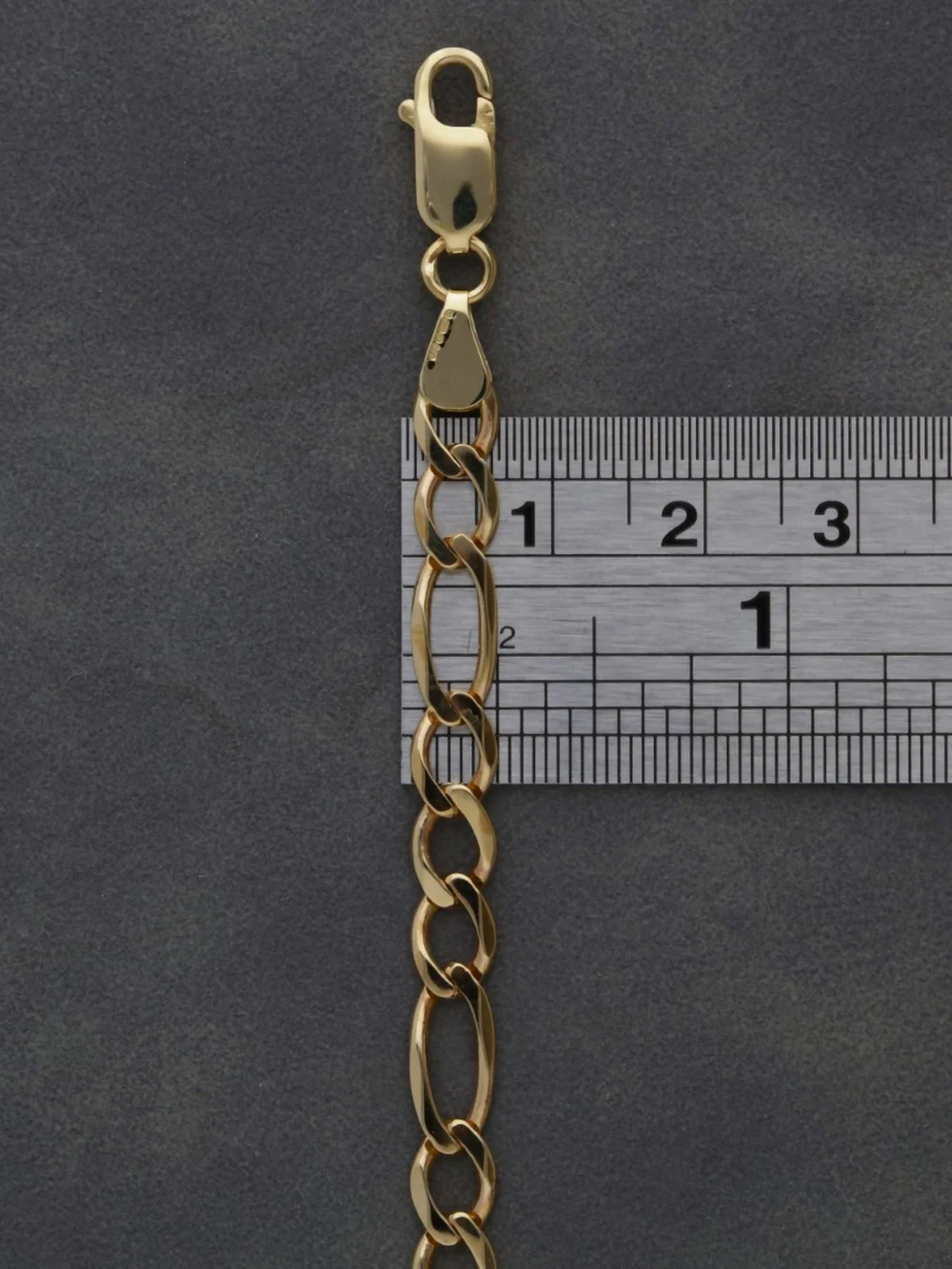 William May 9ct Yellow Gold 20" Figaro Chain Necklace, view 2