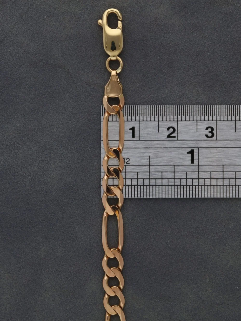 William May 9ct Yellow Gold 20" Figaro Chain Necklace, view 3