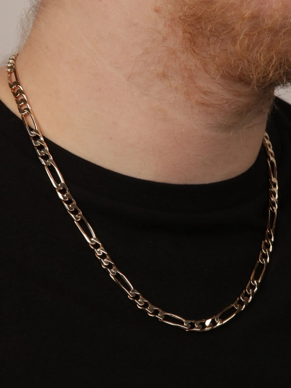 William May 9ct Yellow Gold 20" Heavy Figaro Chain Necklace, view 2