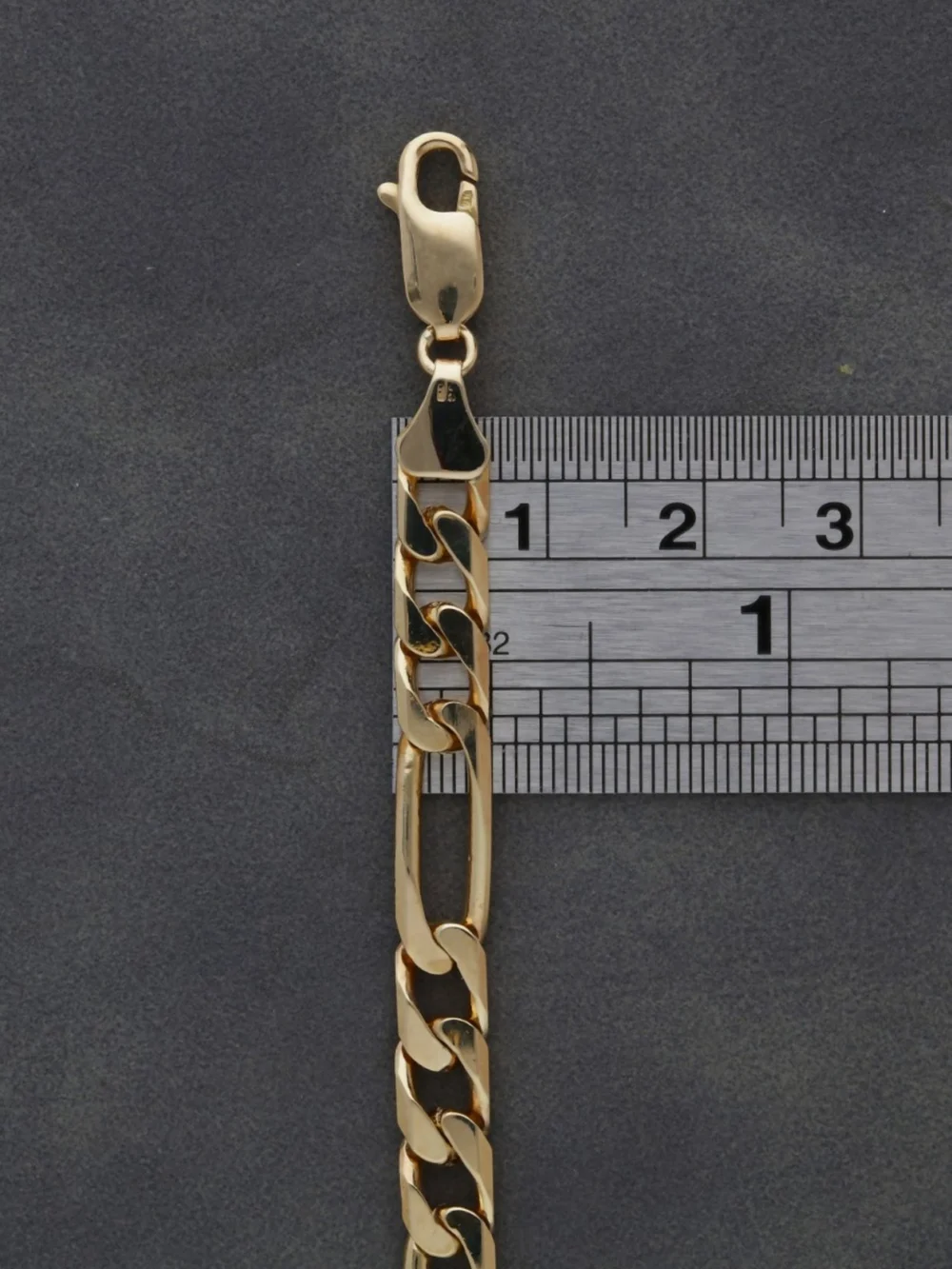 William May 9ct Yellow Gold 20" Heavy Figaro Chain Necklace, view 3