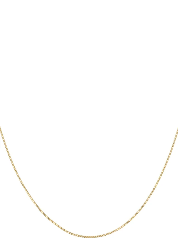 William May 9ct Yellow Gold 20 Inch Fine Curb Link Chain Necklace