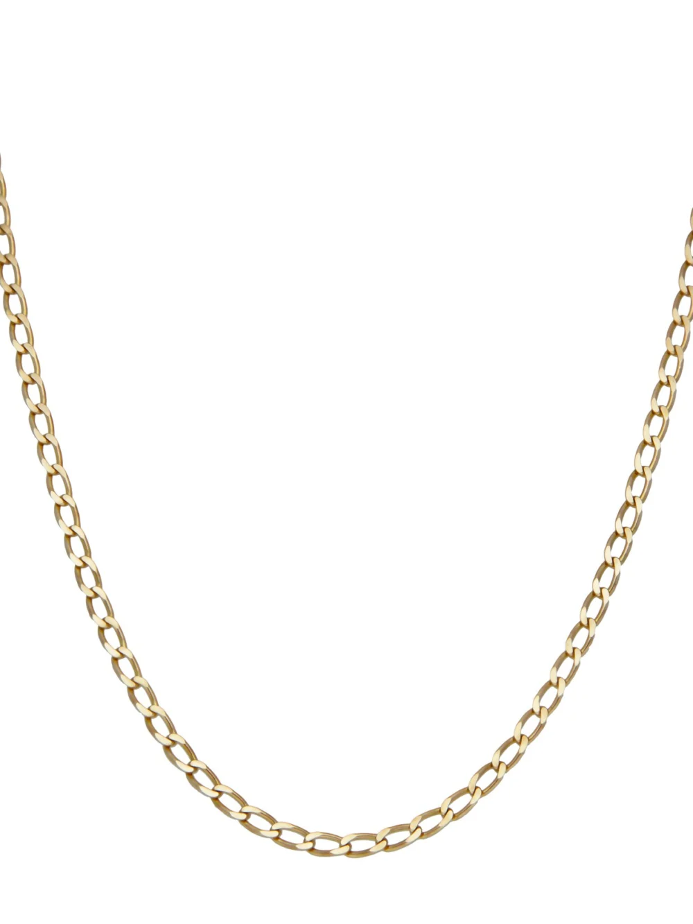William May 9ct Yellow Gold 20" Oval Open Curb Chain Necklace