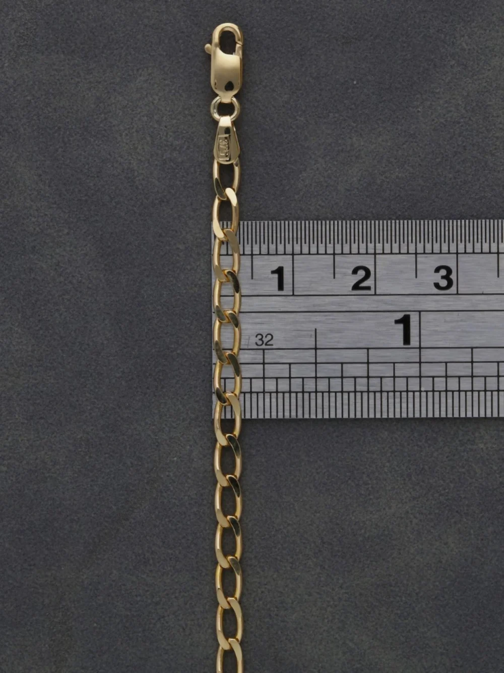 William May 9ct Yellow Gold 20" Oval Open Curb Chain Necklace, view 2