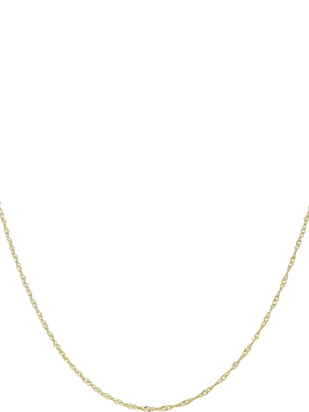 William May 9ct Yellow Gold 20" Singapore Twisted Curb Chain Necklace