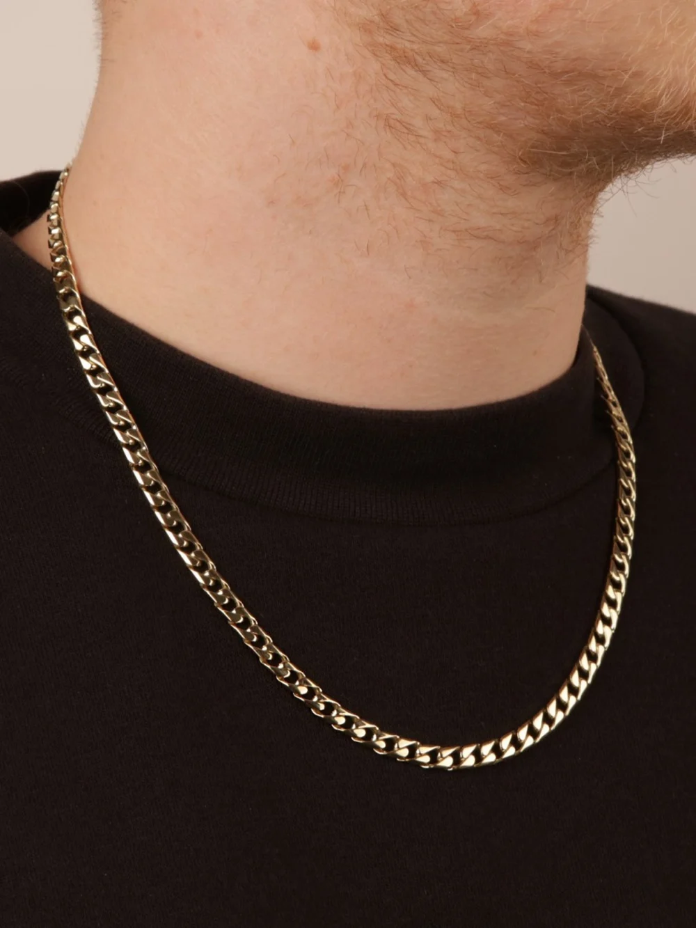 William May 9ct Yellow Gold 20.5" Curb Chain Necklace, view 2