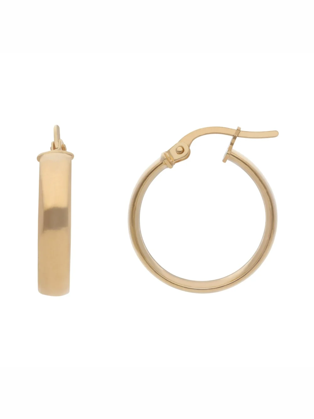 William May 9ct Yellow Gold 20mm Plain Polished Hoop Earrings