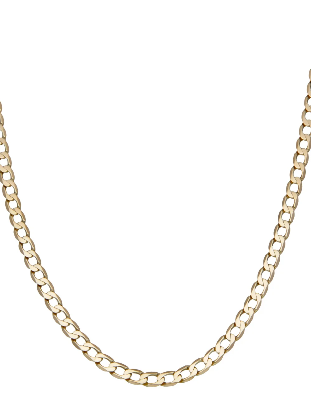 William May 9ct Yellow Gold 21.5" Curb Chain Necklace