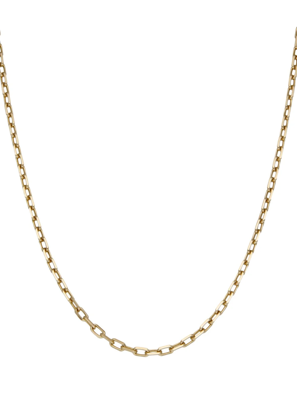 William May 9ct Yellow Gold 22" Diamond-Cut Belcher Chain Necklace