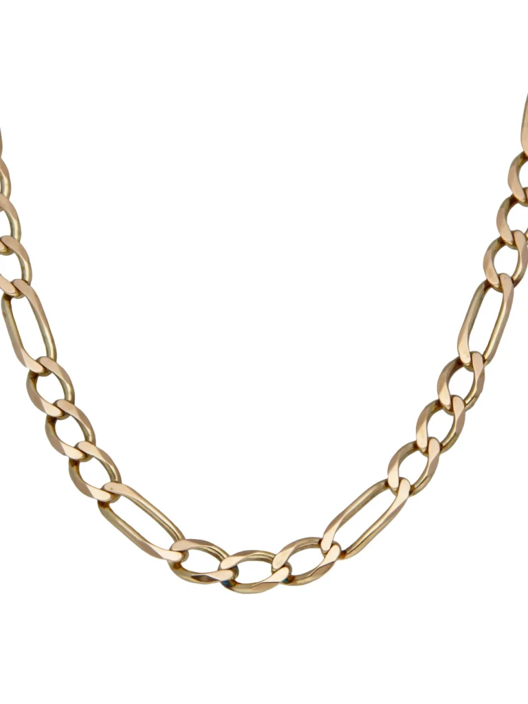William May 9ct Yellow Gold 23" Heavy Figaro Chain Necklace