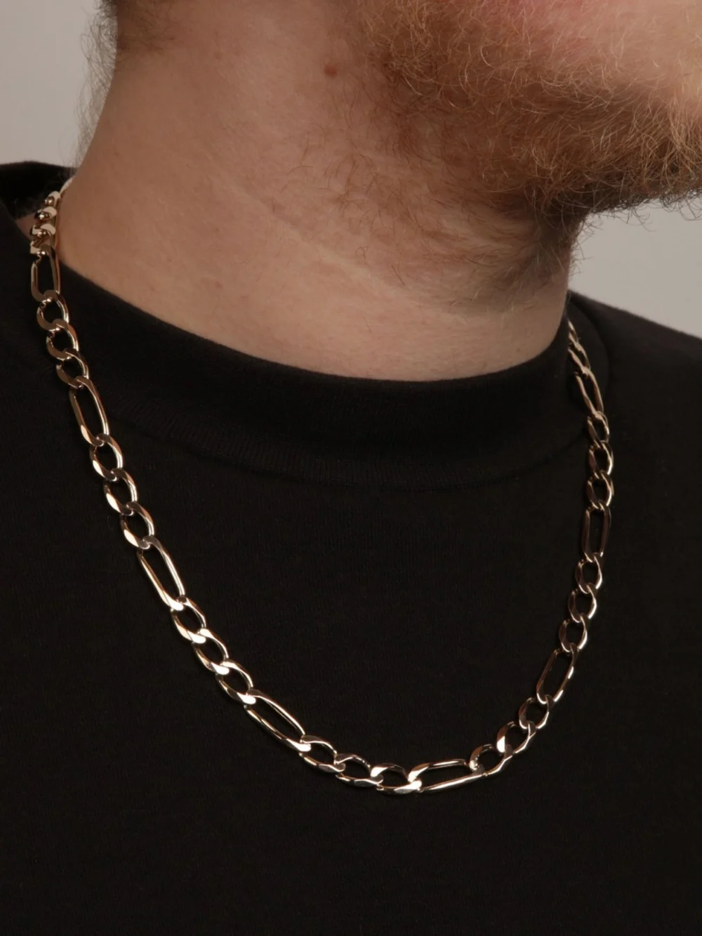 William May 9ct Yellow Gold 23" Heavy Figaro Chain Necklace, view 2