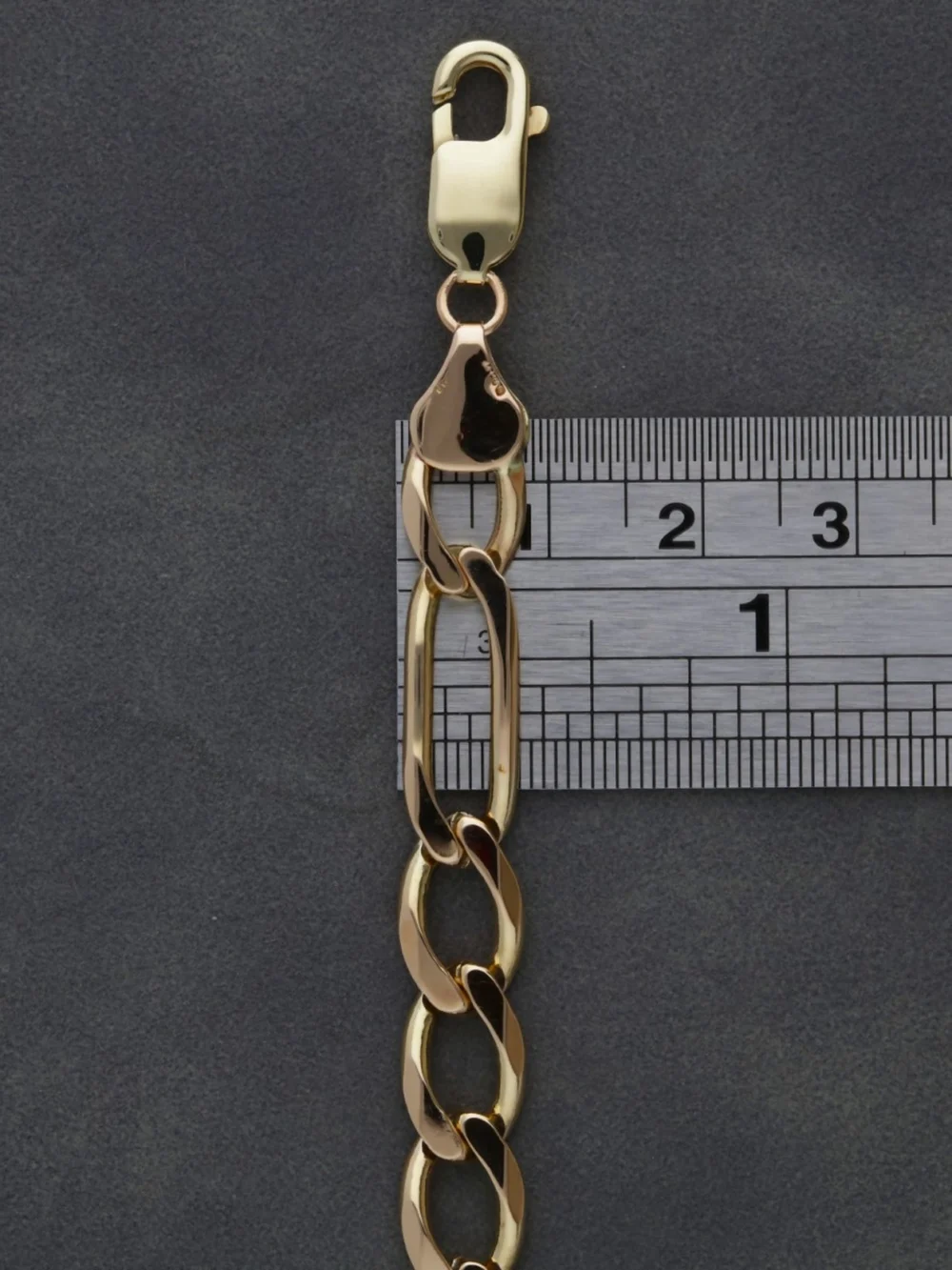 William May 9ct Yellow Gold 23" Heavy Figaro Chain Necklace, view 3