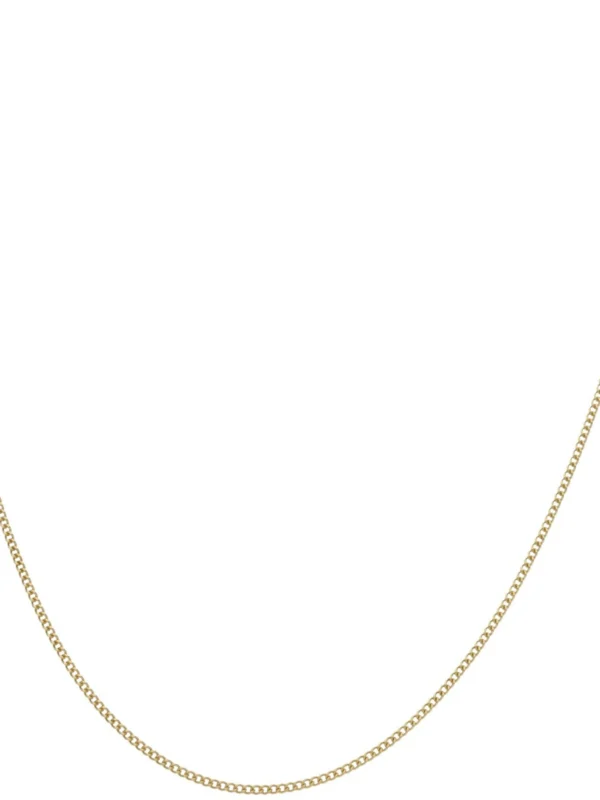 William May 9ct Yellow Gold 24" Diamond-Cut Curb Link Chain Necklace