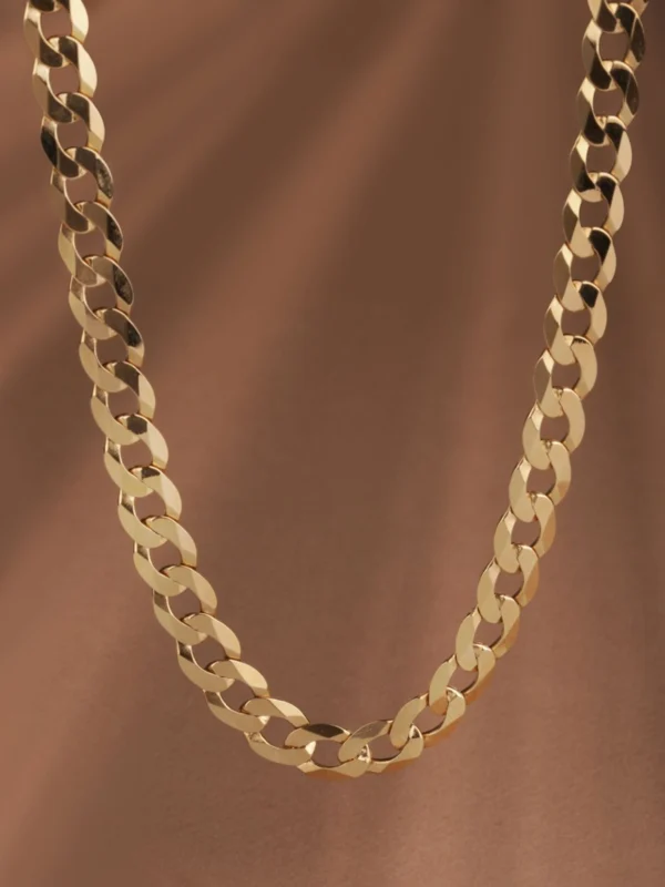 William May 9ct Yellow Gold 24 Inch Flat Curb Link Chain Necklace 1.1Oz