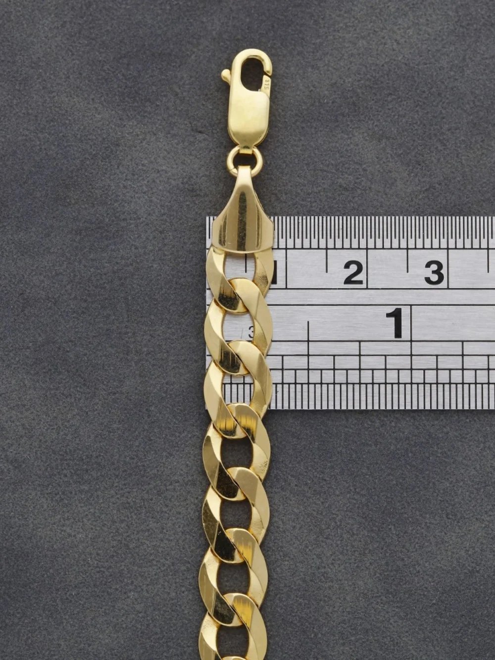 William May 9ct Yellow Gold 24 Inch Flat Curb Link Chain Necklace 1.1Oz, view 4