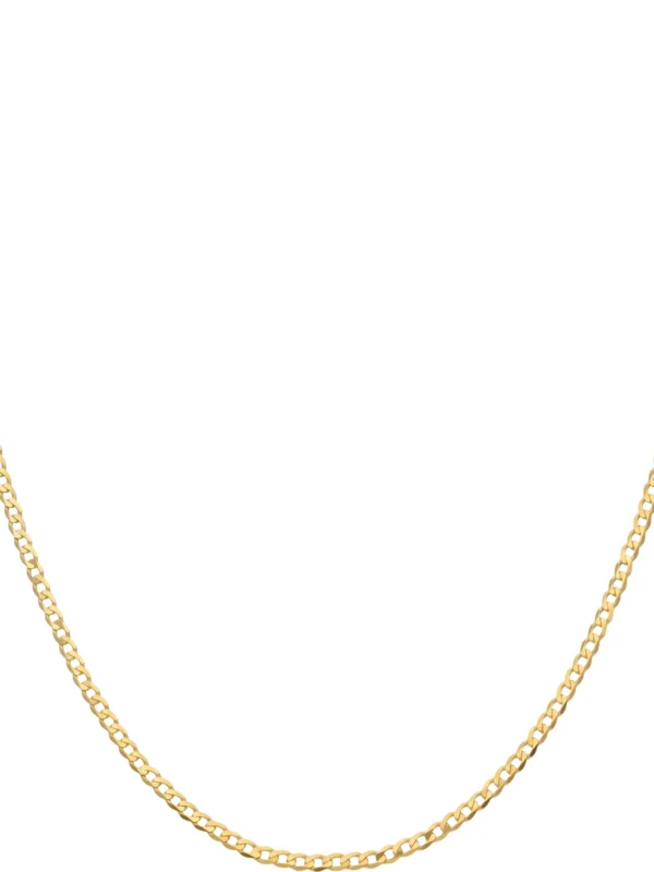 William May 9ct Yellow Gold 24 Inch Solid Curb Link Chain Necklace