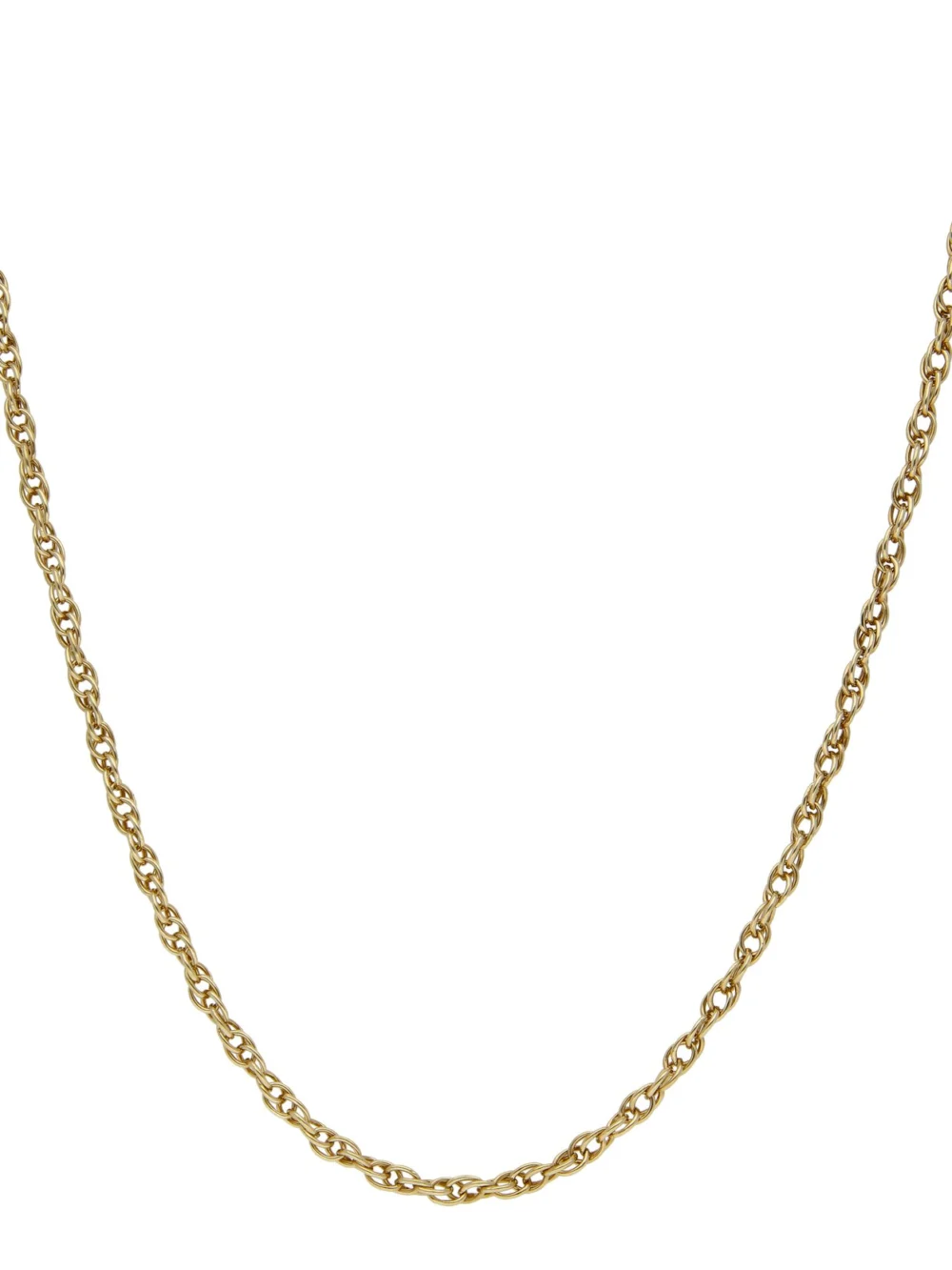 William May 9ct Yellow Gold 24" P.o.w Twist Link Chain Necklace