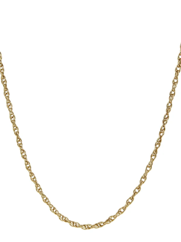 William May 9ct Yellow Gold 24" P.o.w Twist Link Chain Necklace