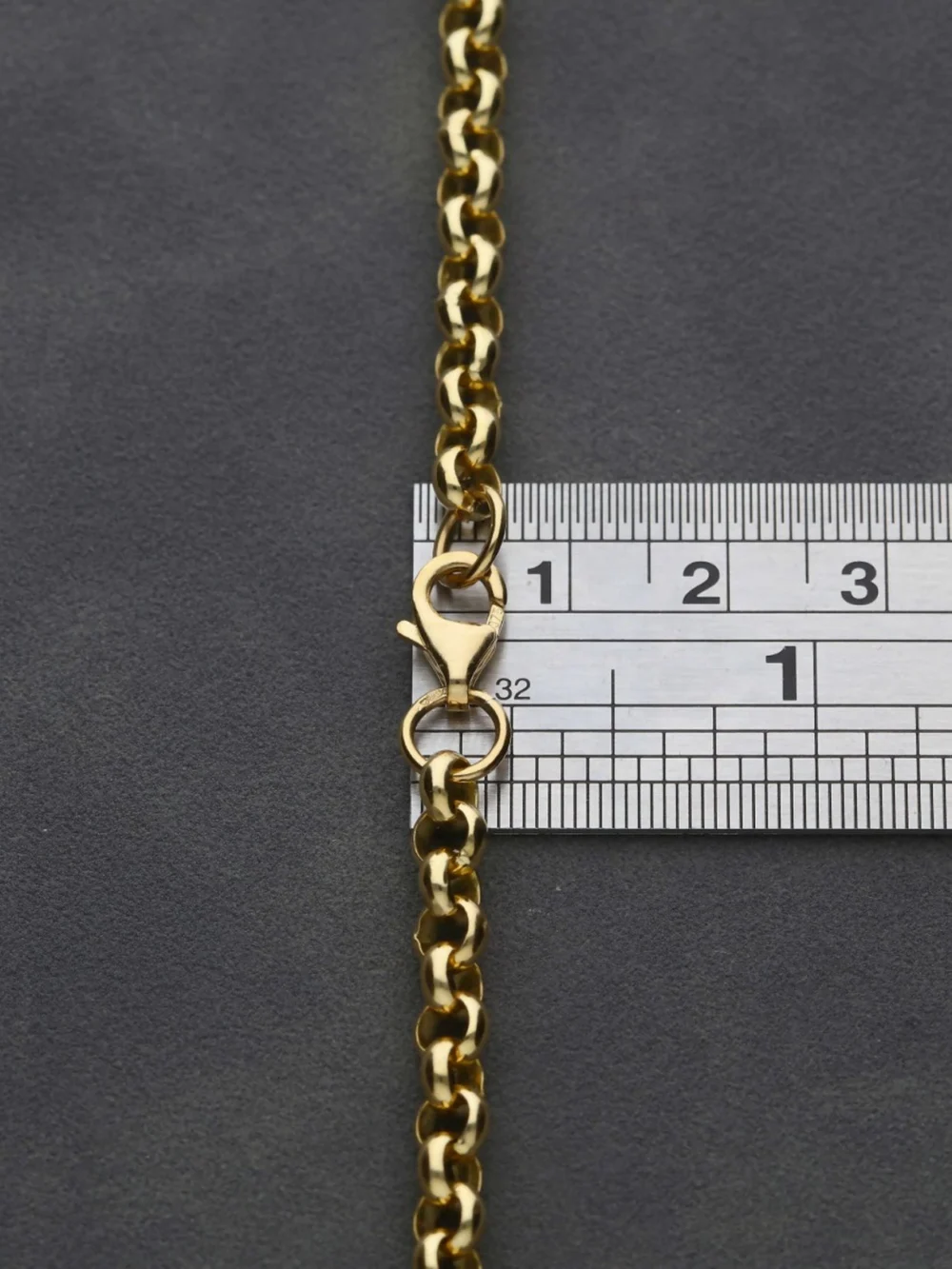 William May 9ct Yellow Gold 24" Solid Round Belcher Chain Necklace 1.1Oz, view 4