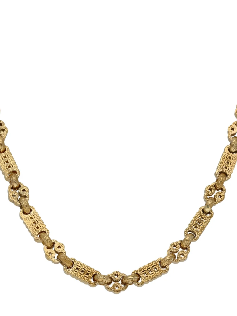 William May 9ct Yellow Gold 24" Stars & Bars Chain Necklace 2Oz