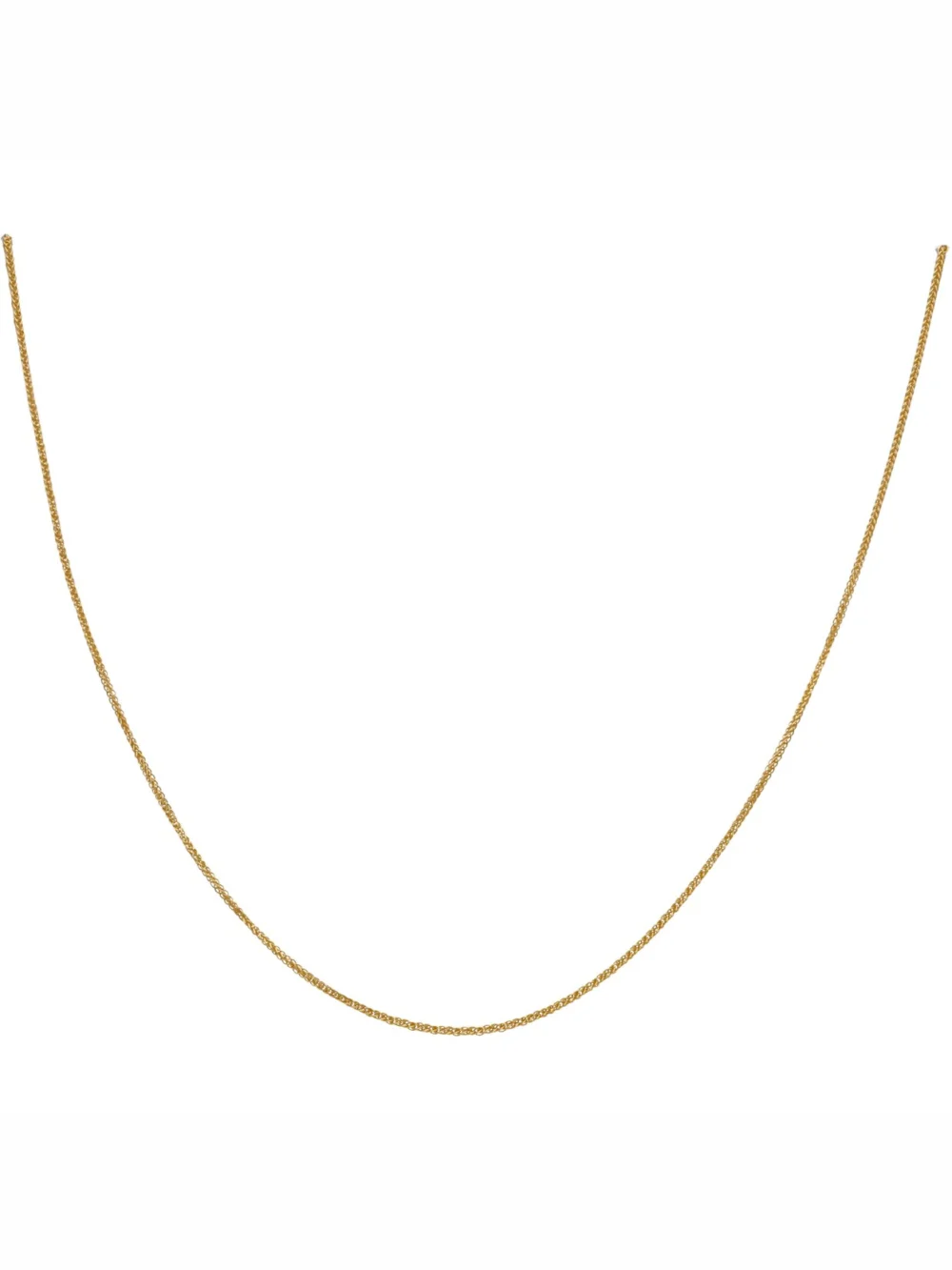 William May 9ct Yellow Gold 24" Woven Wheat Link Chain Necklace
