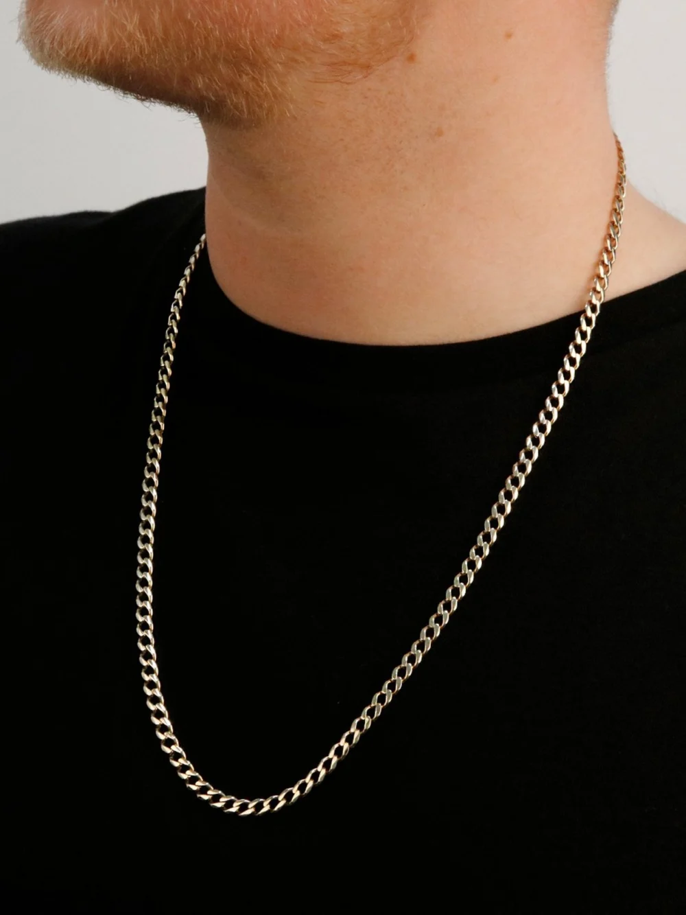 William May 9ct Yellow Gold 25.5" Curb Chain Necklace, view 2