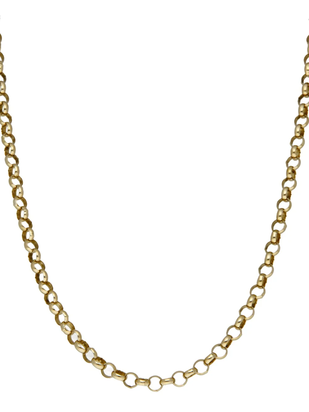 William May 9ct Yellow Gold 26" Polished Belcher Chain Necklace