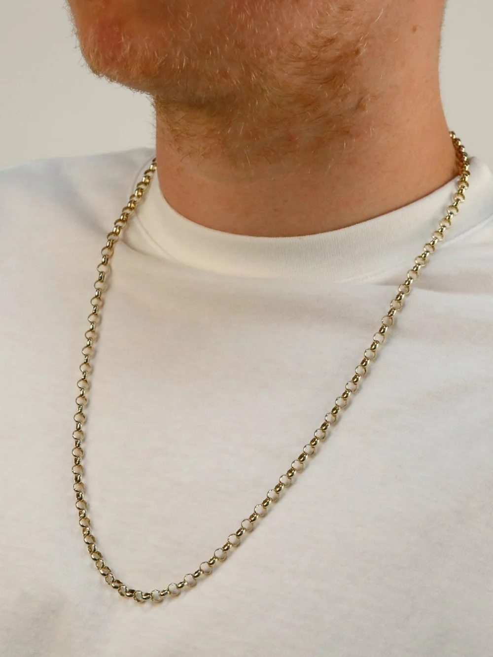 William May 9ct Yellow Gold 26" Polished Belcher Chain Necklace, view 2
