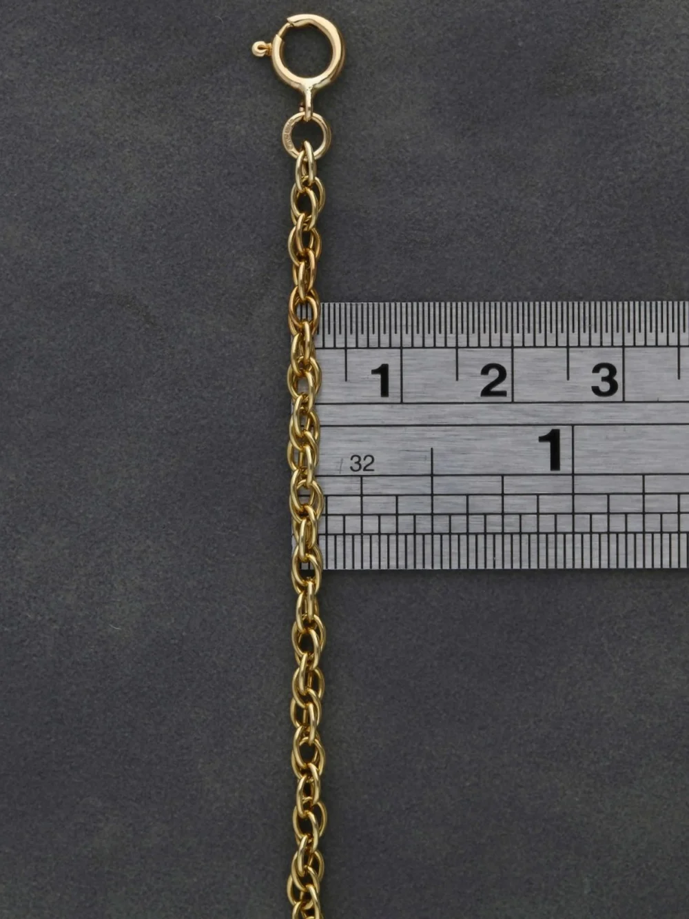 William May 9ct Yellow Gold 26" P.o.w Twist Link Chain Necklace, view 2