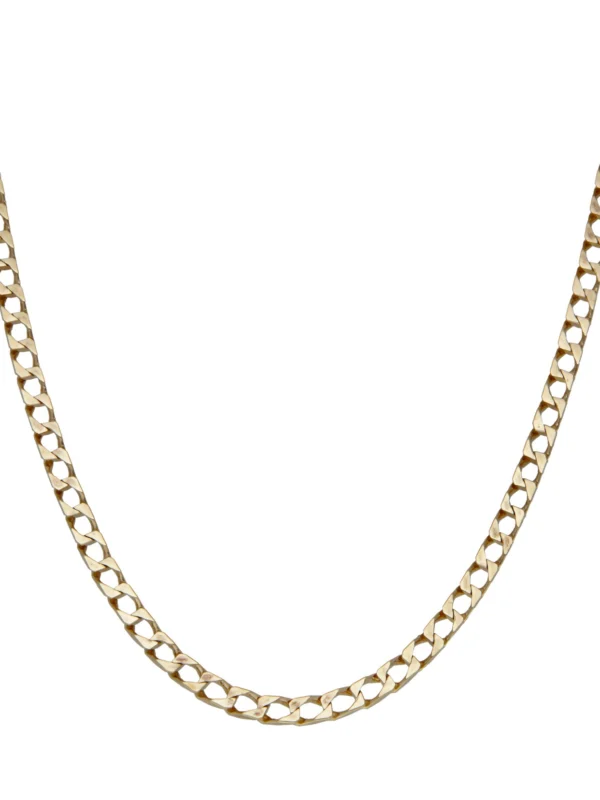 William May 9ct Yellow Gold 26" Square Curb Chain Necklace