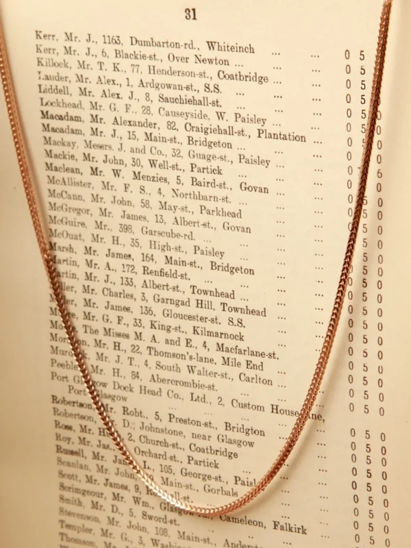 William May 9ct Yellow Gold 28" Foxtail Link Chain Necklace