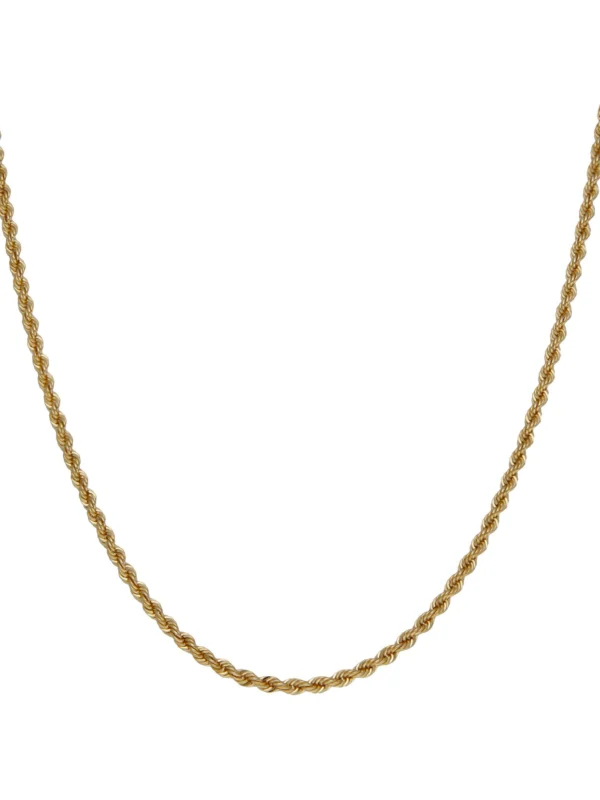 William May 9ct Yellow Gold 28" Rope Chain Necklace