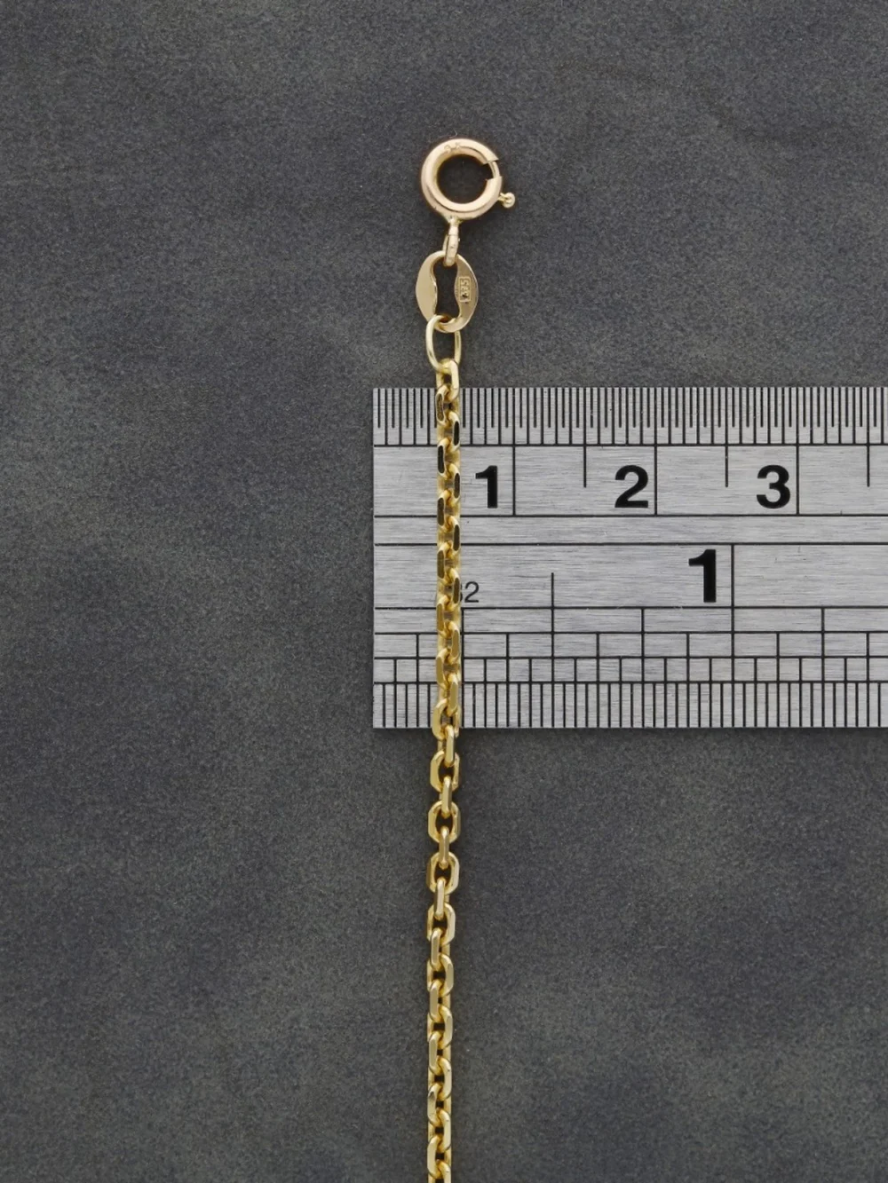 William May 9ct Yellow Gold 30" Diamond-Cut Belcher Chain Necklace, view 2