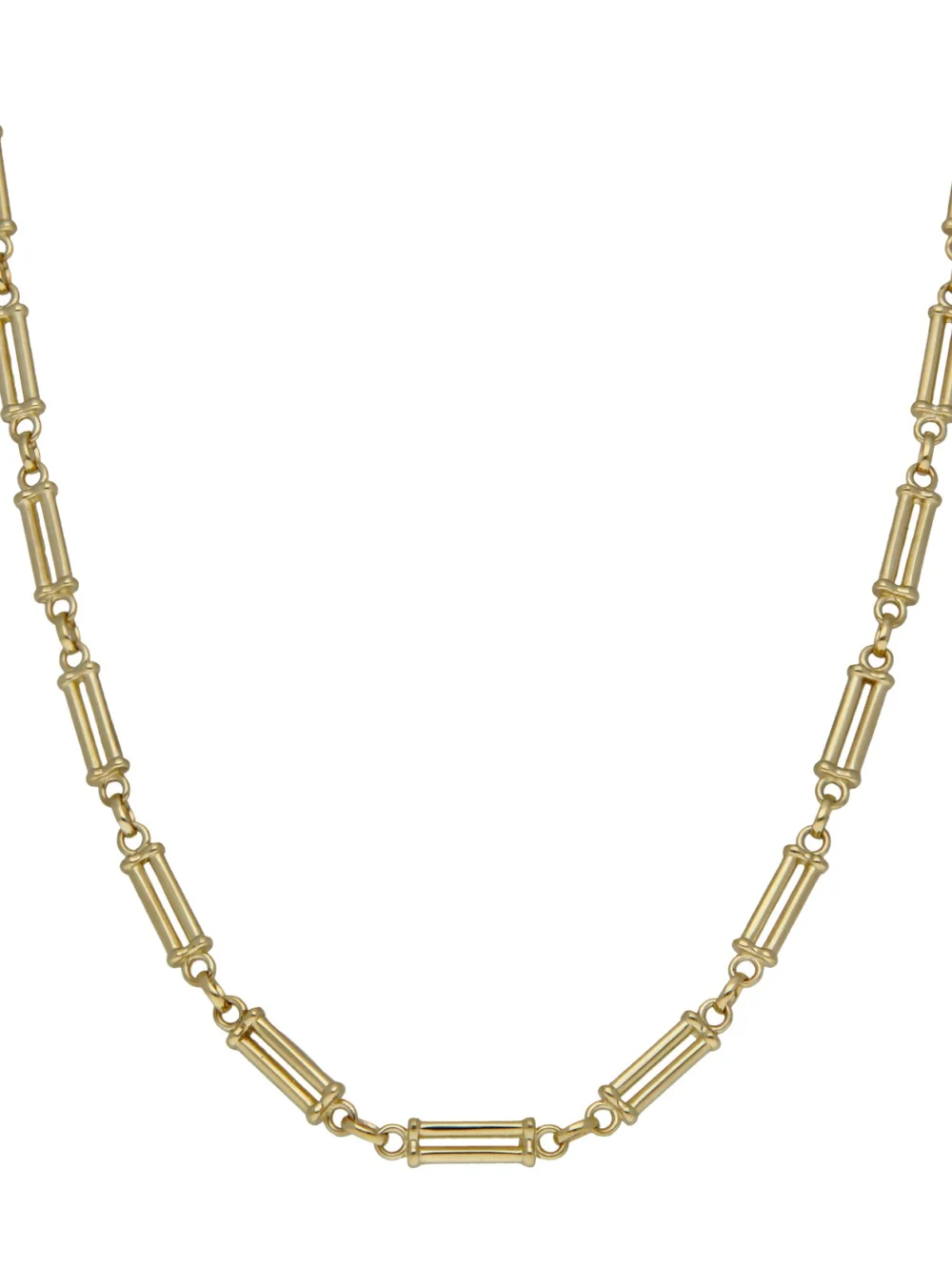 William May 9ct Yellow Gold 30" Fancy Bar Link Chain Necklace