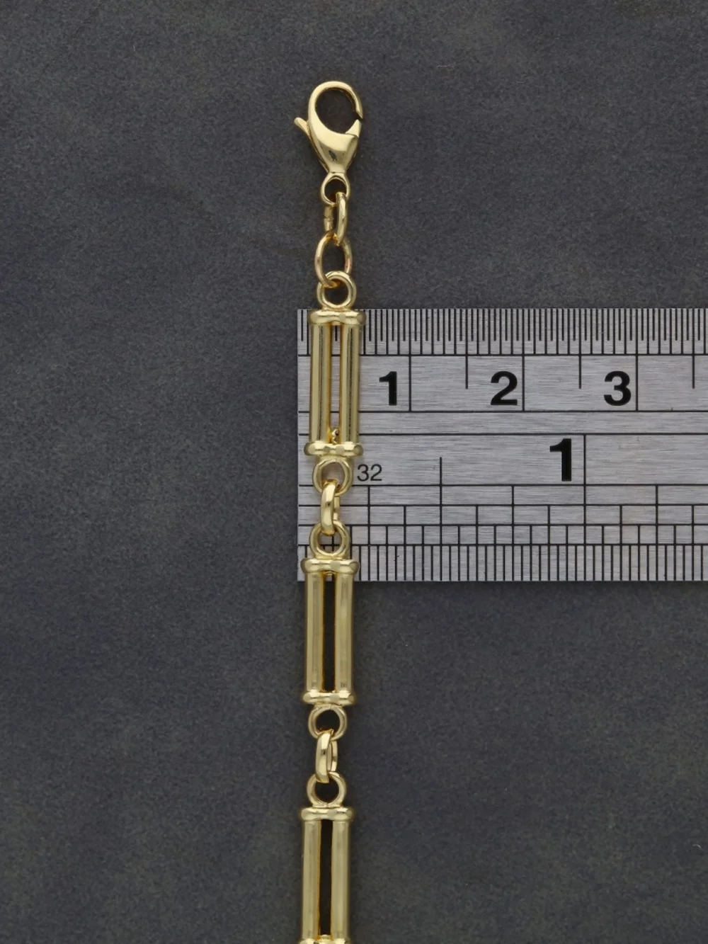 William May 9ct Yellow Gold 30" Fancy Bar Link Chain Necklace, view 3
