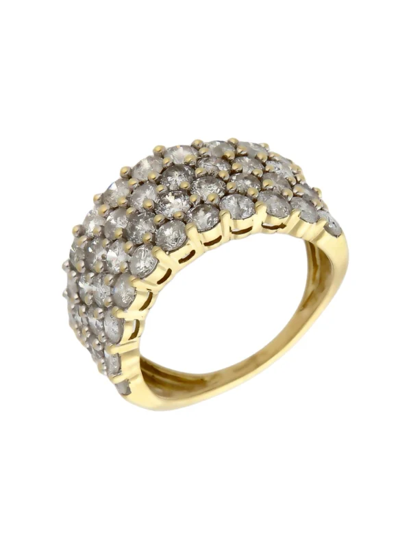 William May 9ct Yellow Gold 4 Row Diamond Dress Ring