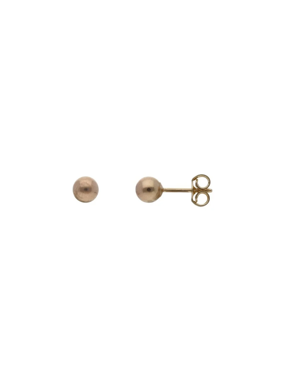 William May 9ct Yellow Gold 4mm Ball Stud Earrings, view 3