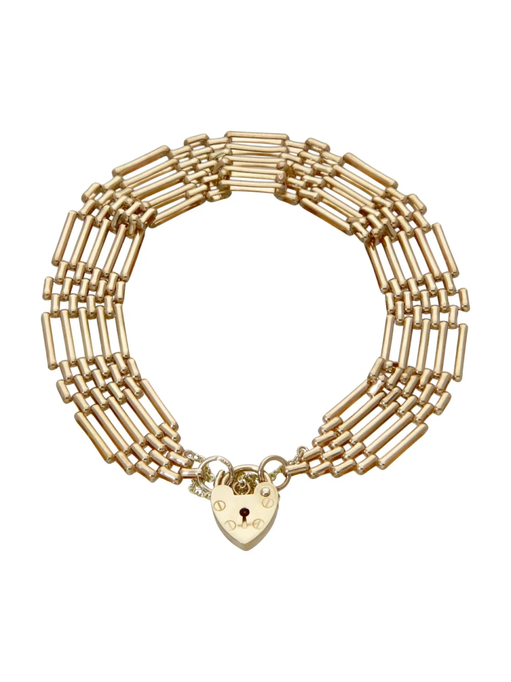 William May 9ct Yellow Gold 5 Bar Gate Bracelet