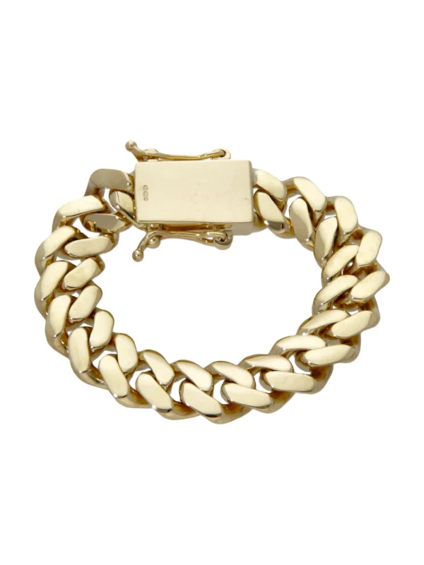 William May 9ct Yellow Gold 6" Heavy Curb Bracelet