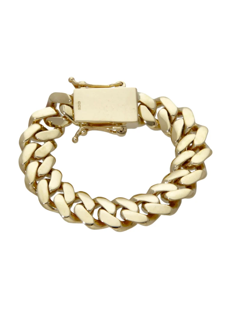 William May 9ct Yellow Gold 6" Heavy Curb Bracelet