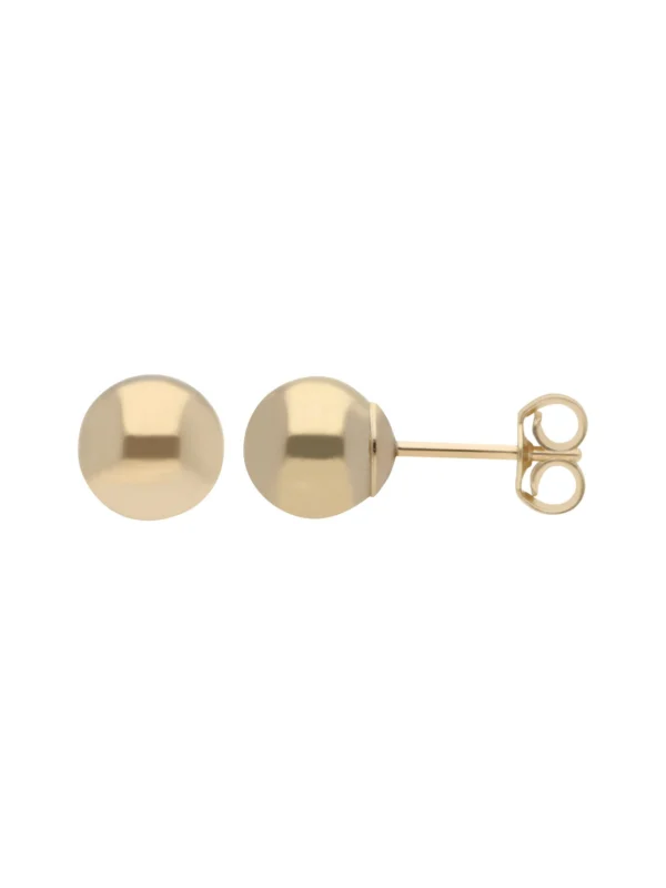 William May 9ct Yellow Gold 6mm Ball Stud Earrings
