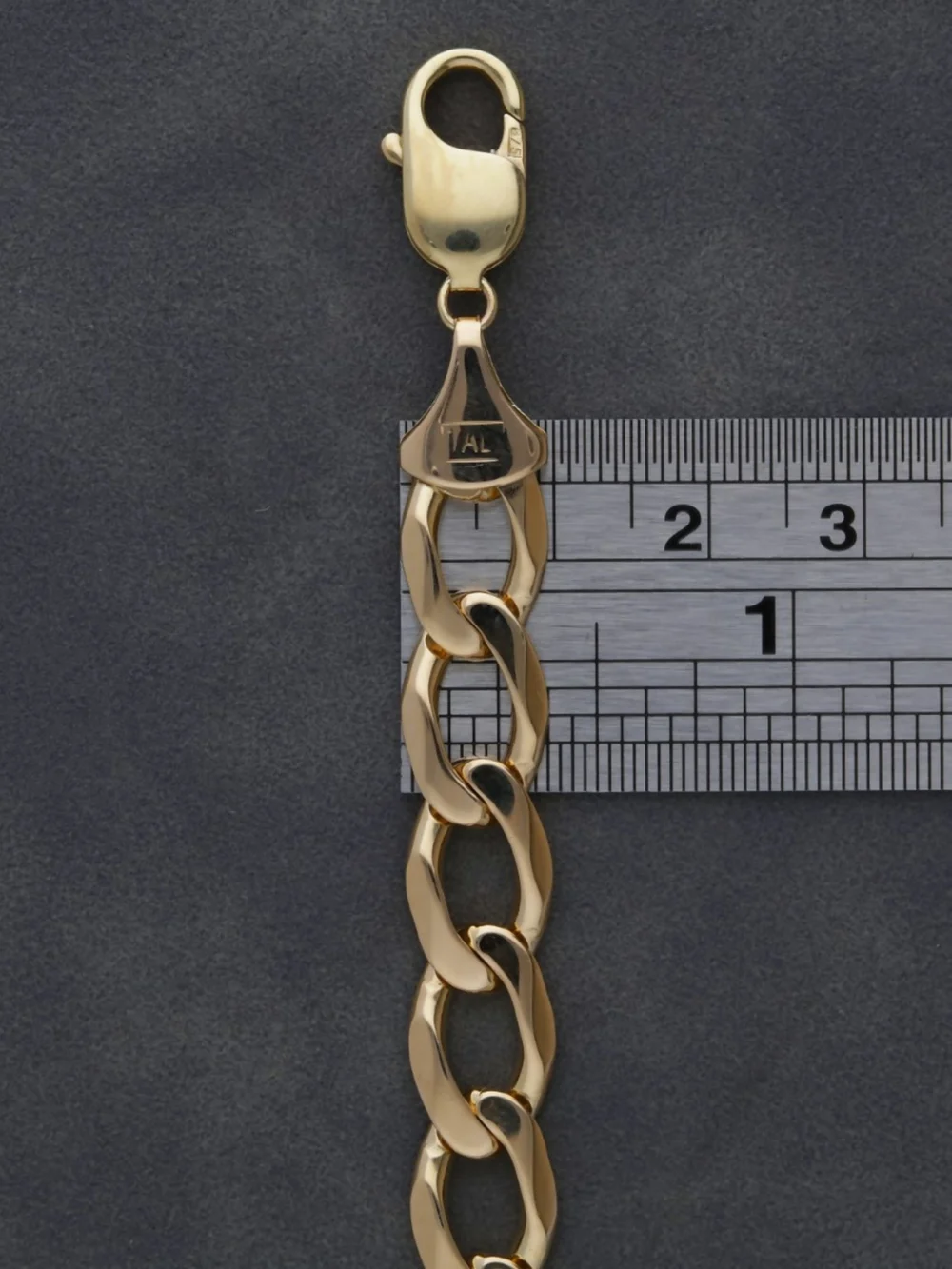 William May 9ct Yellow Gold 7" Curb Bracelet, view 3