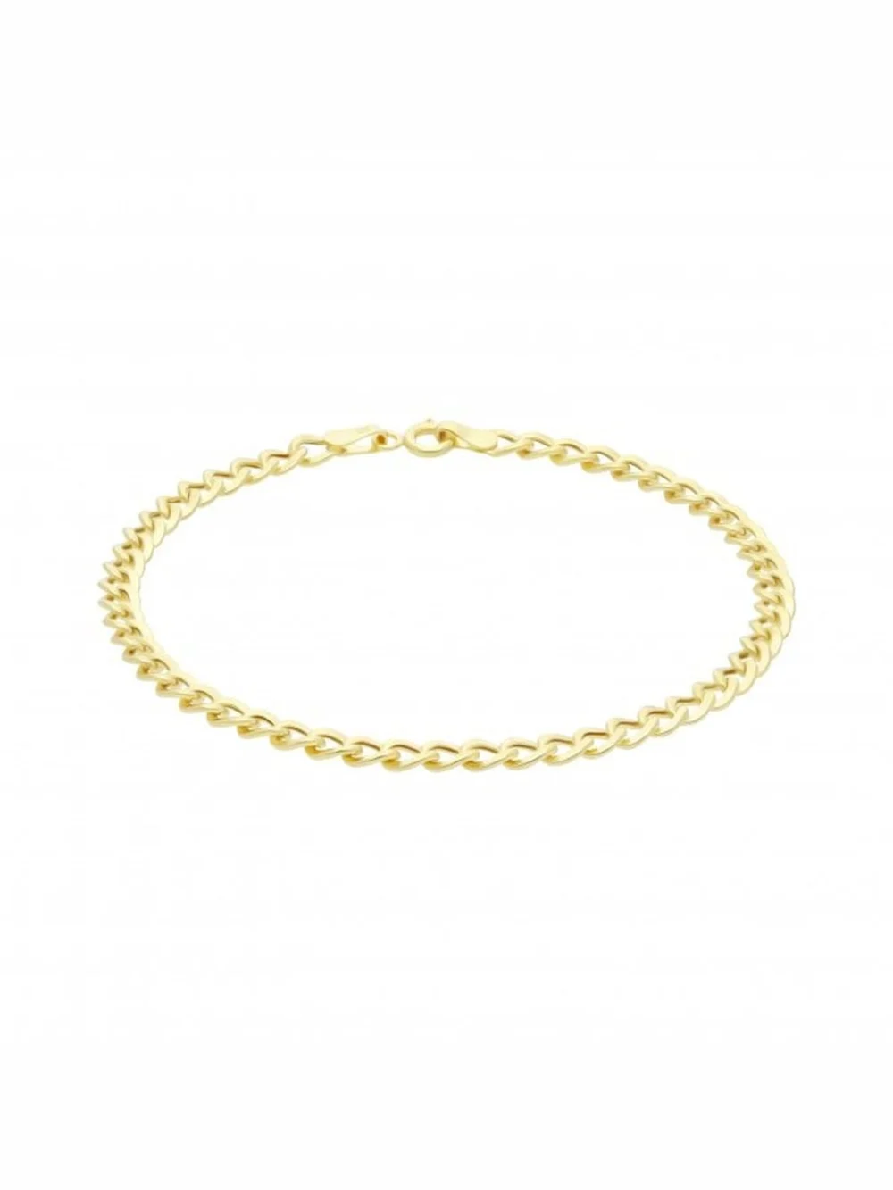 William May 9ct Yellow Gold 7 Inch Hollow Curb Ladies Bracelet