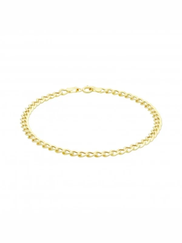 William May 9ct Yellow Gold 7 Inch Hollow Curb Ladies Bracelet