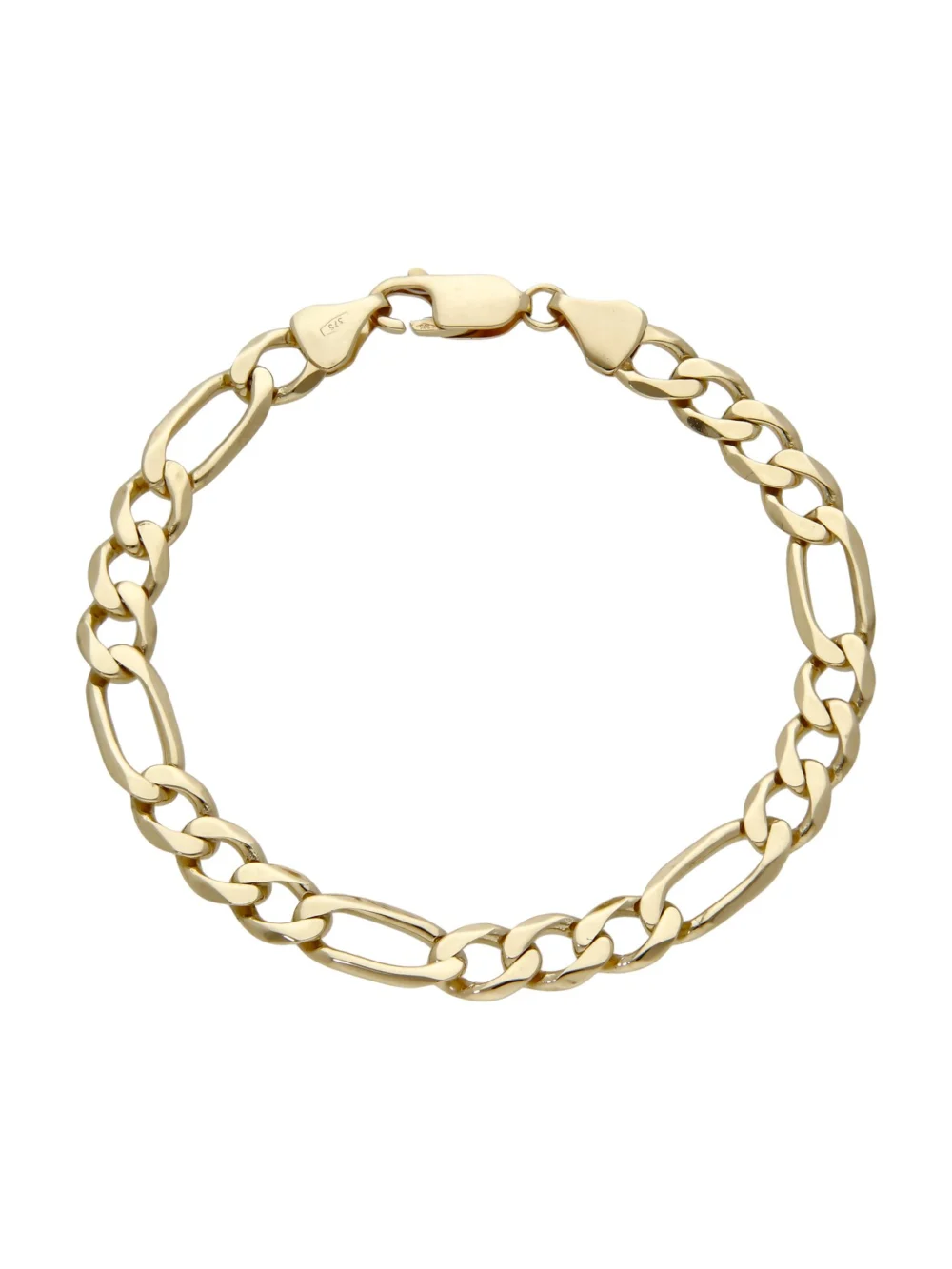 William May 9ct Yellow Gold 7.25" Figaro Bracelet